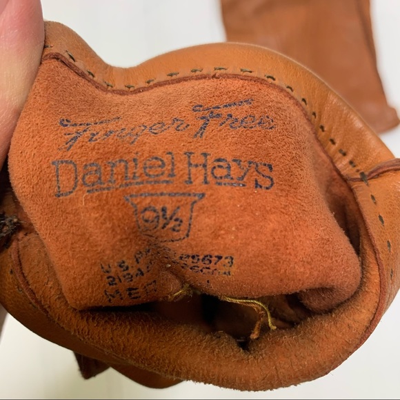 Vintage Daniel Hays Brown Leather Gloves - Picture 11 of 12
